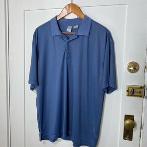 Burma Bibas Blue Short Sleeve Polo Summer Spring Business Casual Shirt L